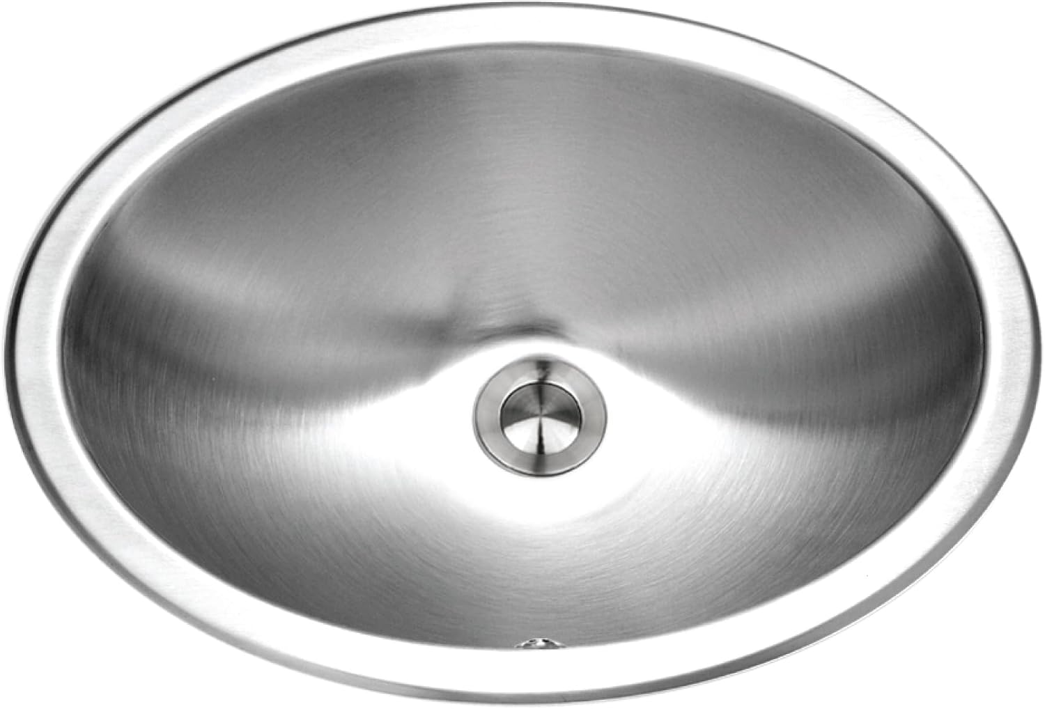Houzer Opus Stainless Steel Bathroom Sink: 18 Inch Undermount Oval Bowl with Overflow Drain Assembly, Durable & Versatile, Essential for Home & Apartment: CHO-1800-1