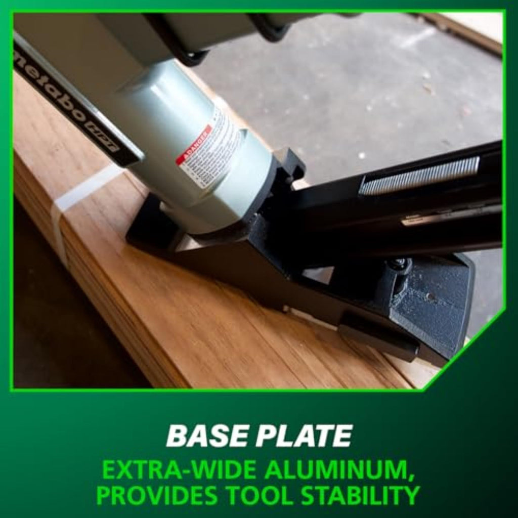 Metabo HPT Flooring Stapler, Pro-Preferred Pneumatic Power Nailers in Flooring Tools, Power Stapler with Detachable Long-Reach Handle, 15.5 Gauge, 1/2' Staples, Length 1' to 2', N5010AB