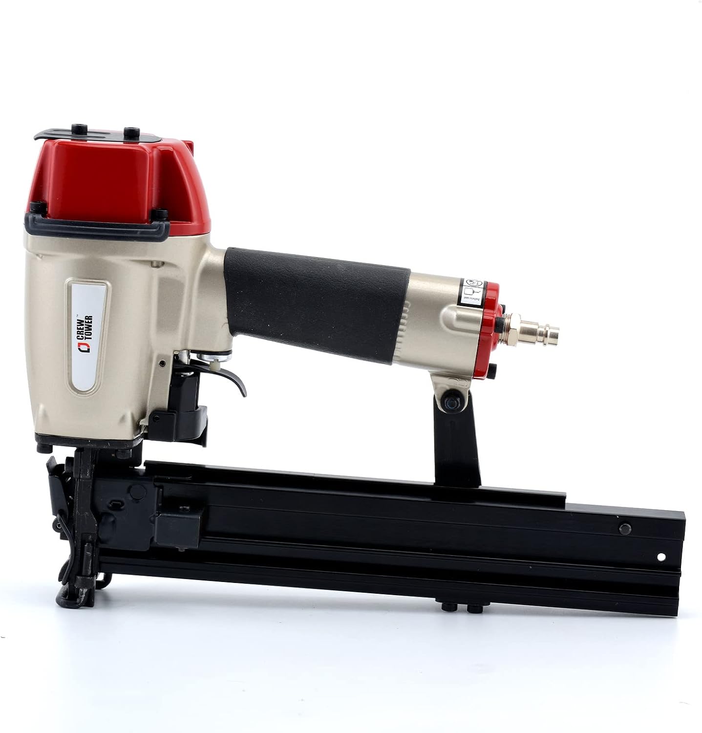 Construction Stapler, 16 Gauge 15/16-inch Wide Crown, Pneumatic Air Staple Gun for Fence Wire Wood Lathes Slats Furniture Frames Pallets and Finish, Heavy Duty