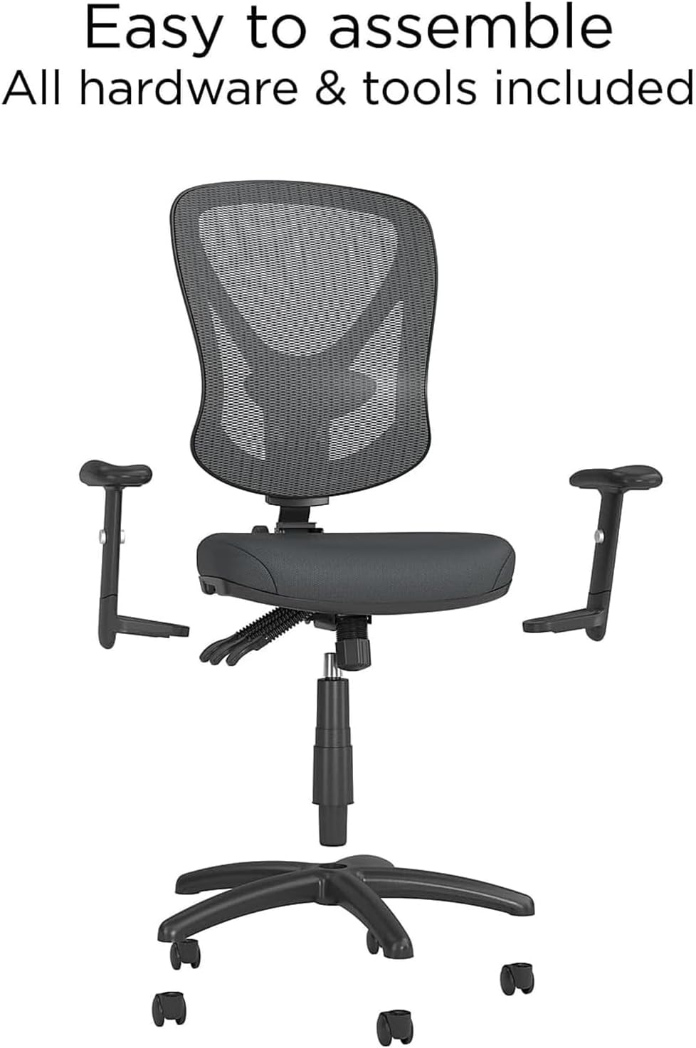 Staples Carder Ergonomic Task Chair, Mesh, Ergonomic, Lumbar Support, Adjustable Height, Black