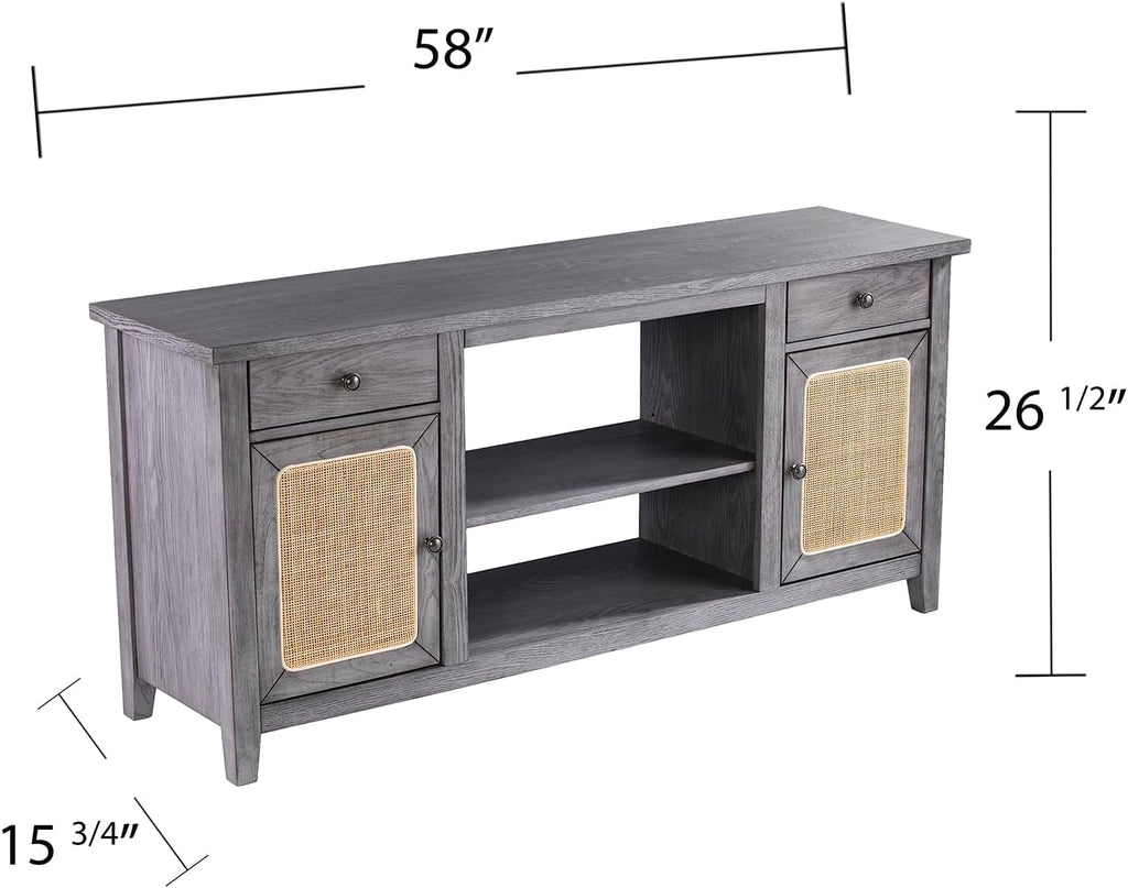 SEI FURNITURE Edderton TV Media Stand with Storage, Gray