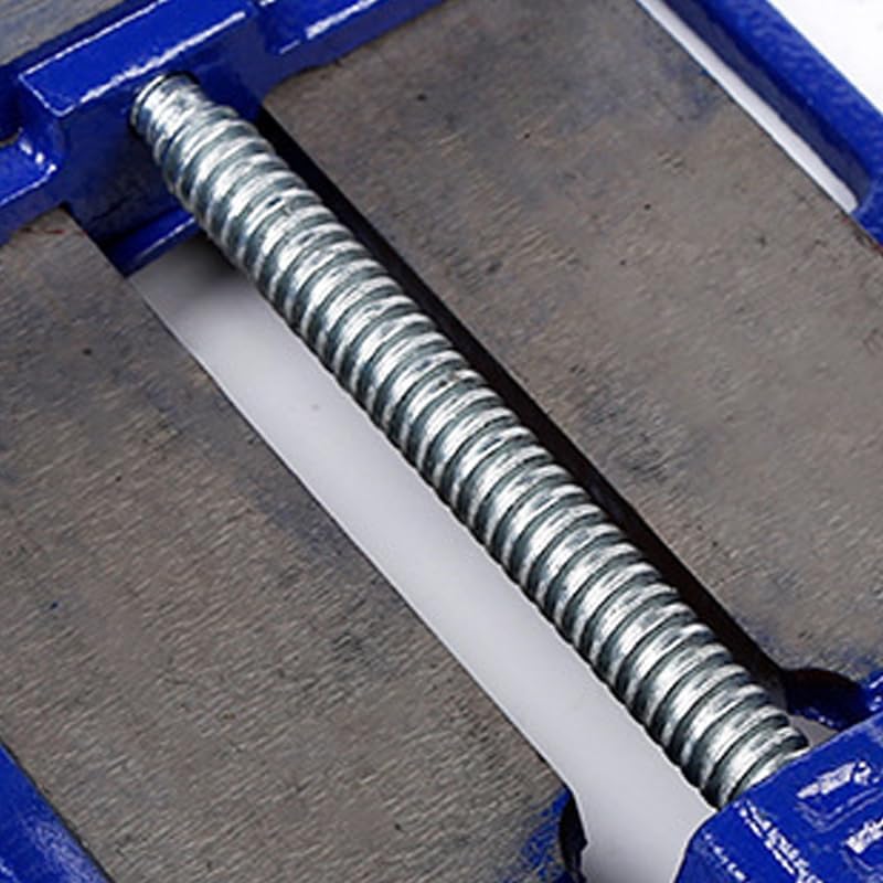 Drill Press Vise Steel Bench Vise Wide Opening Firm Drill Press Clamp Portable Vice Bench Clamp Tool for Polishing Drilling Engraving(4inch-BLUE)