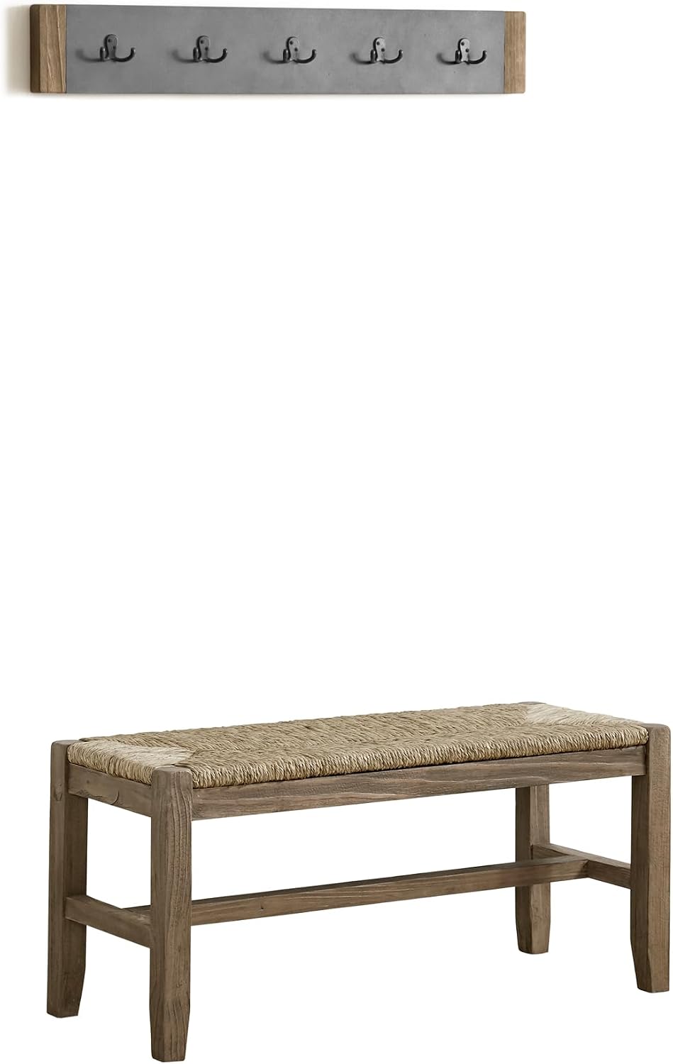 Alaterre Furniture Newport Coat Hook, Concrete Gray