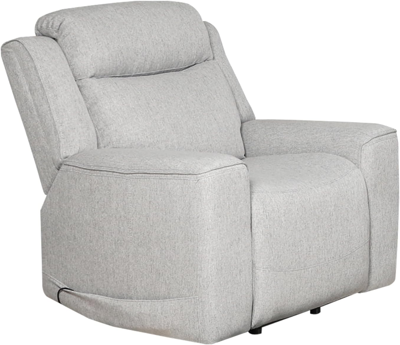 AC Pacific Amelia Upholstered Recliner Chair with Plush Comfort, Adjustable Inclining Feature, Sleek Design for Stylish Relaxation, Living Room Furniture for Modern Homes, White