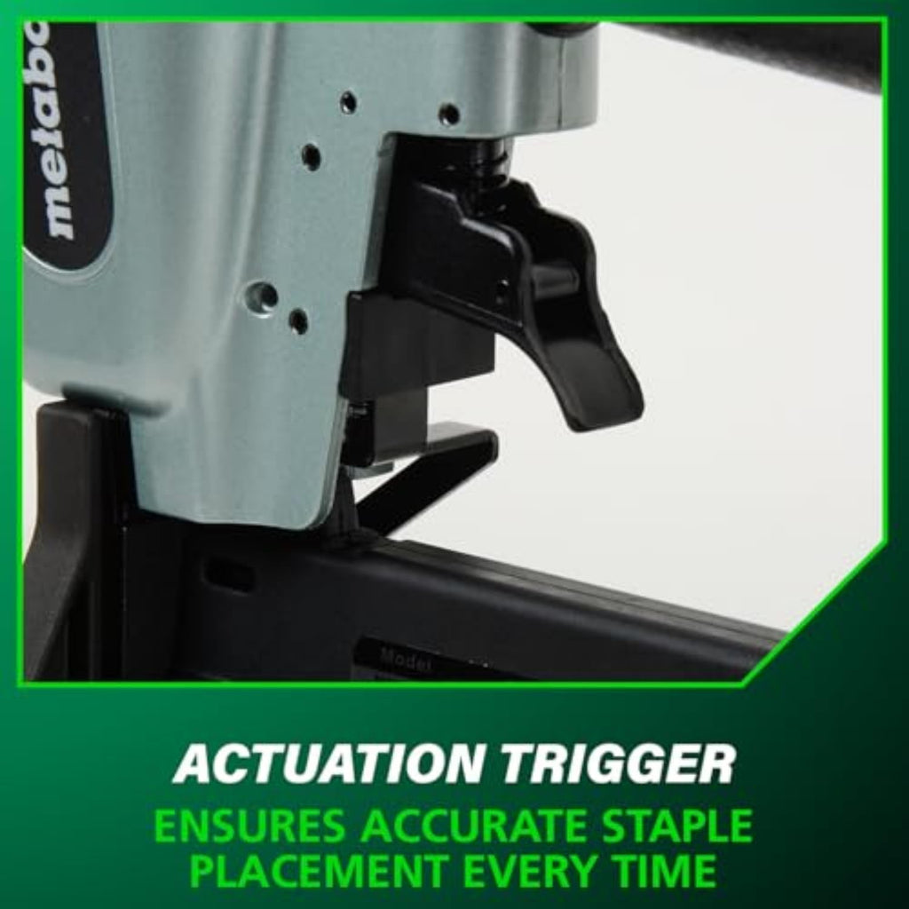 Metabo HPT Flooring Stapler, Pro-preferred Pneumatic Power Nailers, Power Stapler for Hardwood Flooring, 18 Gauge, 1/4' Staples, Length 1/2' to 1-9/16', N4004AB