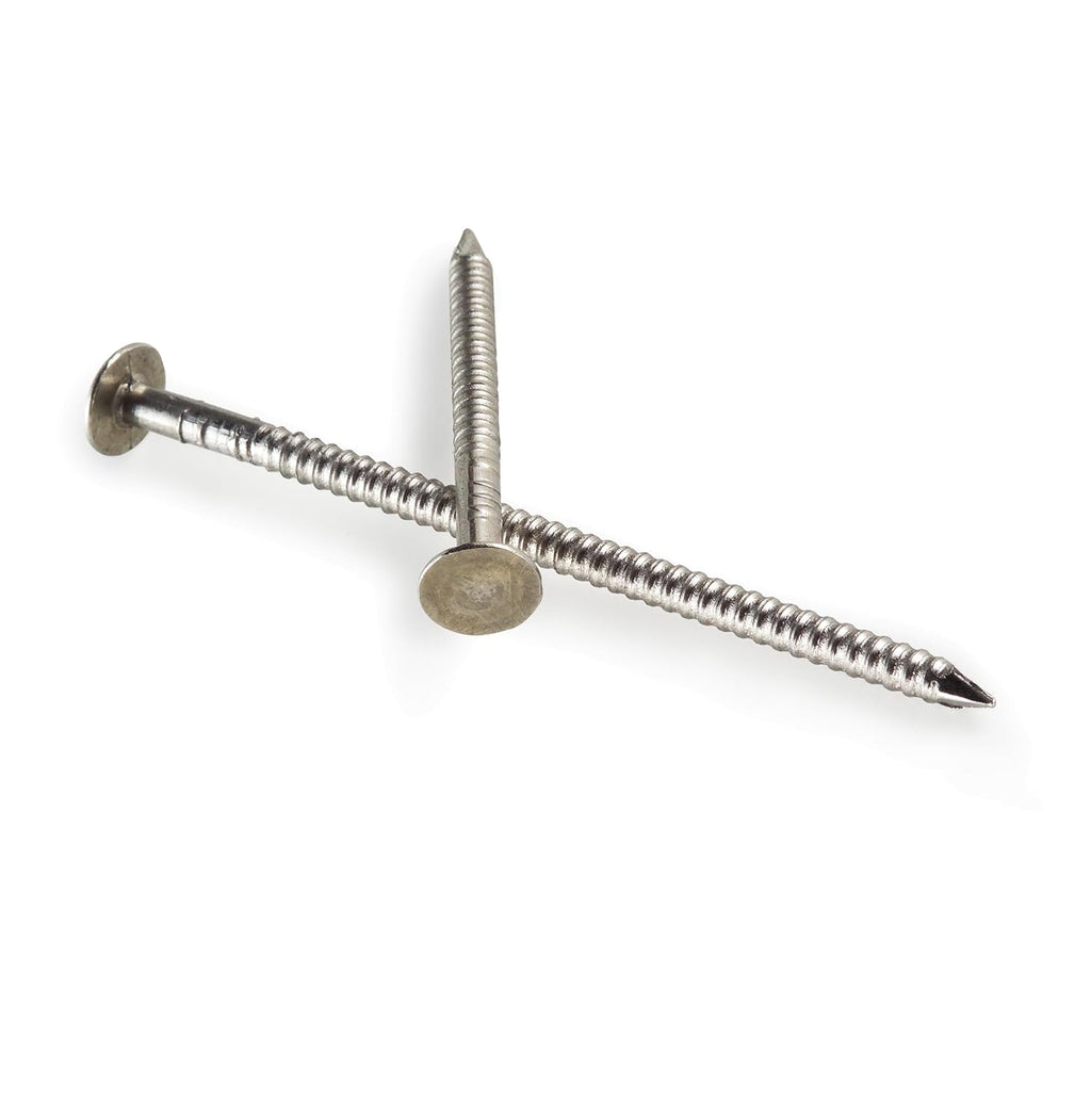 Simpson Strong-Tie S410ARNB Roofing Nail - 1-1/2 in. x 0.131 in. Annular Ring Shank Increases Withdrawal Resistance, Type 304 Stainless Steel, Diamond Point, Full Round Head (25 lb.)