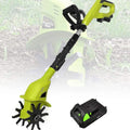 20V Cordless Tiller Cultivator with Steel Tines, Handheld Electric Rototiller, 9.84In Depth Garden Rototiller for Lawn/Gardening/Soil Cultivation(Battery and Charger Included),1battery