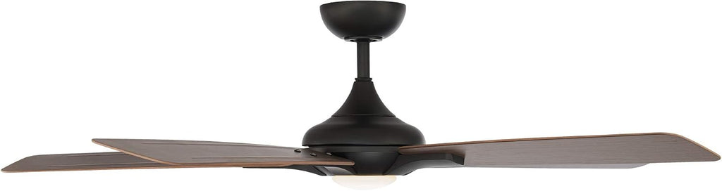 Modern Forms Mykonos Smart Indoor and Outdoor 5-Blade Ceiling Fan 60in Bronze/Dark Walnut with 2700K LED Light Kit and Remote Control worksworks with Alexa and iOS or Android App