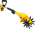Cordless Tiller Cultivator with 20V 2.0Ah Battery, 250 RPM Electric Garden Tiller, 3.94' Tilling Width, 9.84in Depth, 38.19' to 46.06' Telescoping Pole, Portable Electric Garden Rototiller