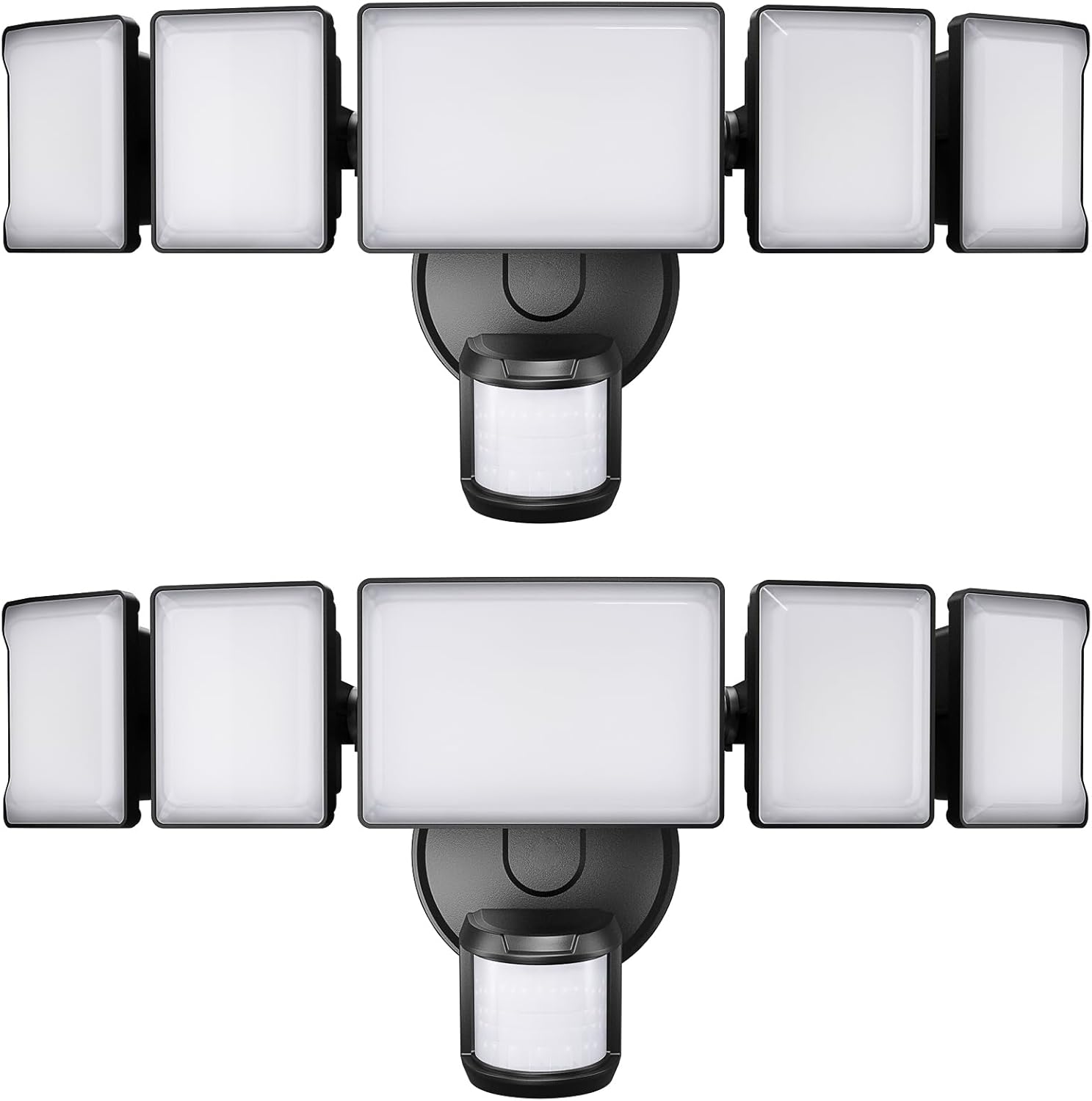 Olafus 130W Motion Sensor Outdoor Lights, 13000LM 2 Pack Motion Sensor Flood Light, Dusk to Dawn Outdoor Lighting, IP65 Waterproof Motion Detector Lights for Outside, Black