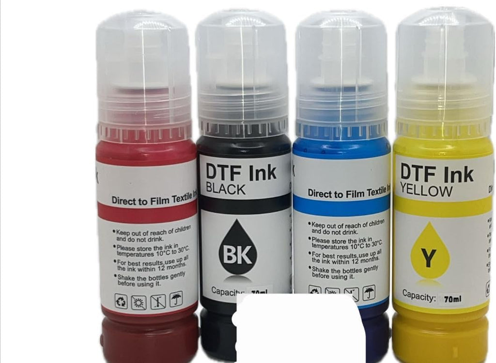 Super-Tank DTF T-Shirt Printer with DTF Ink and Powder Pack for Heat Transfers, Easy Filling, Built-in Scanner and Copier - New, Medium DTF Conversion Printer