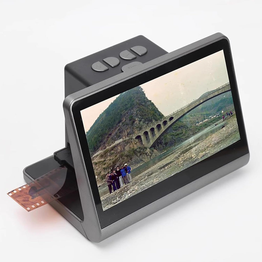 48 MP Film & Slide Scanner, All-in-One Digital Film Scanner, with 7 Inch LCD Screen, Built-in 16GB Memory, Converts 135/110/126 Negative Into JPEG Photos