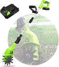LXXW Electric Tiller Cultivators, Electric Cordless, Portable Hand Tiller, with Rechargeable Battery and Charger, 97-127cm Adjustable Handle Electric Cultivator