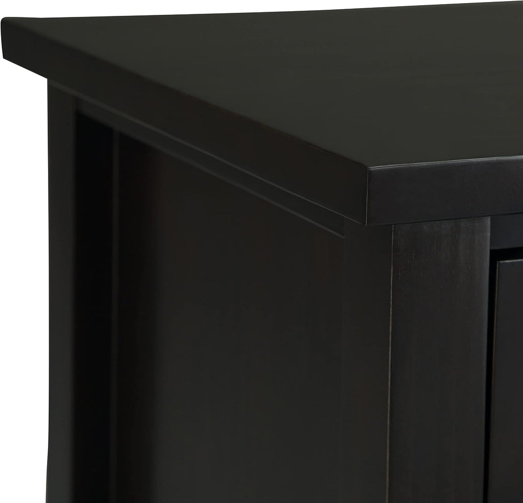 SIMPLIHOME Warm Shaker Solid Wood 24 inch Wide Transitional-Style Bedside Nightstand Tables in Hickory Brown for the Living Room and Bedroom (Set of 2)