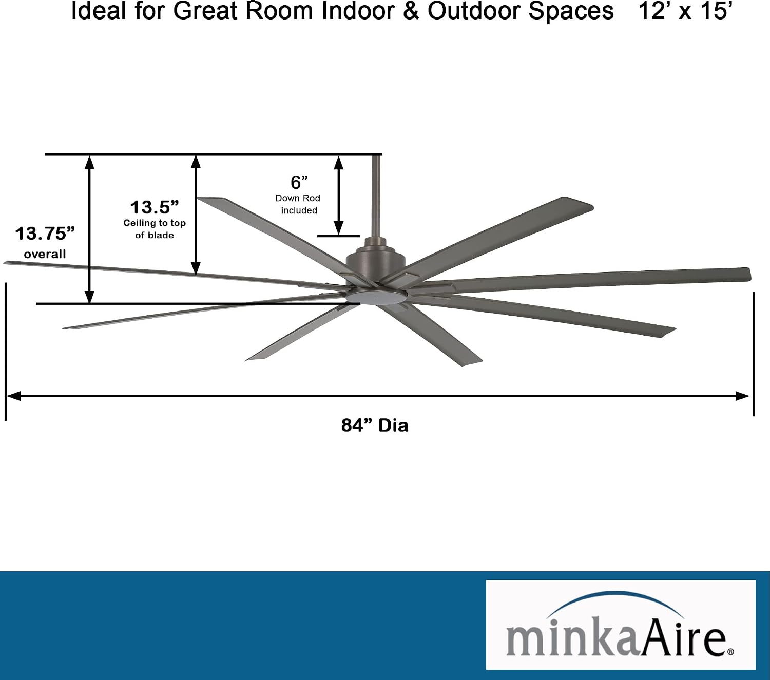 84' OUTDOOR CEILING FAN