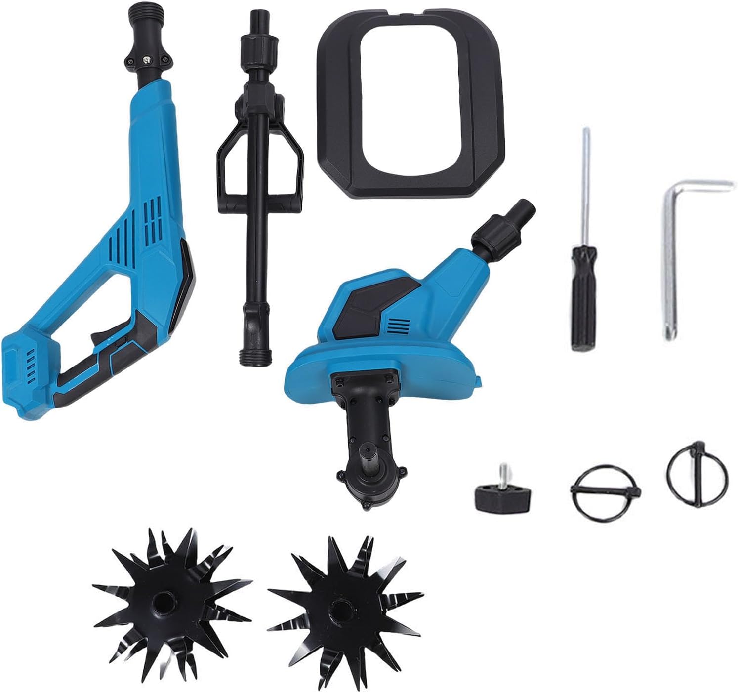 FTVOGUE Cordless Tiller Cultivator Garden Tiller Soil Cultivator for BL1830B BL1840B BL1850B BL1860B BL1815 BL1820 BL1825 Battery