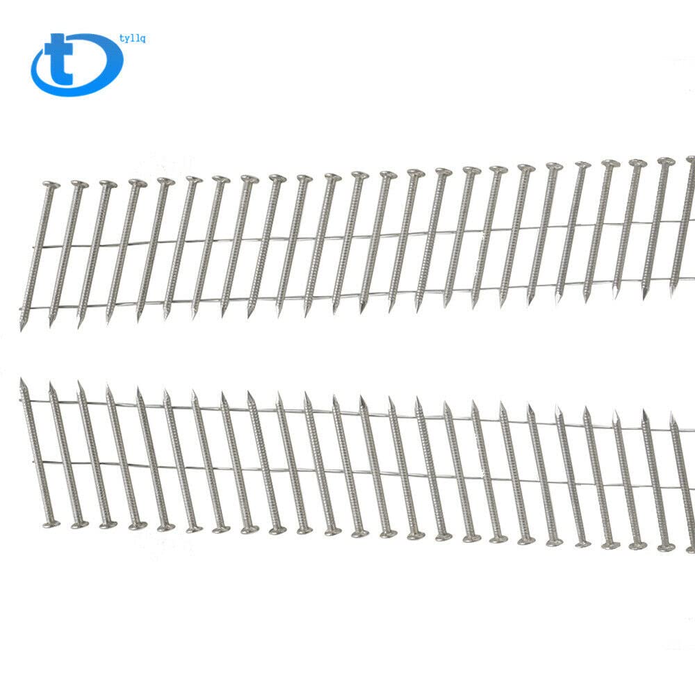 15 Degree Wire Coil 1-3/4' ×.09' Ring Shank Stainless Steel Siding Nails 3600Pcs