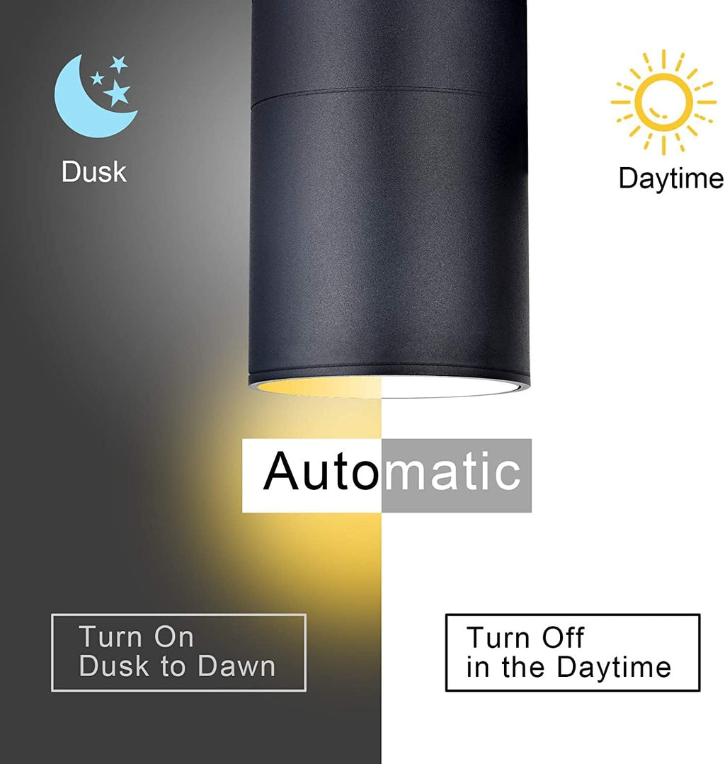 rosykite Dusk to Dawn Outdoor Wall Lighting,Double Up Down Aluminum Waterproof Wall Light with Sensor -Modern Outdoor Light Fixture for Porch, Backyard and Patio-ETL Listed (4 Pack)