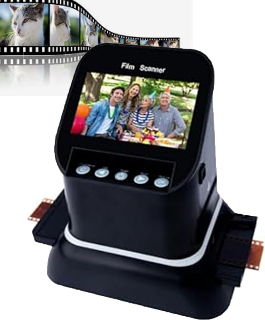 Film And Slide Scanner 1080p Digital Film Converter, Convert 35mm, 135,126,127 Negative & Slides To Digital Jpeg, Supports Image Preview, Playback, And Editing Functions
