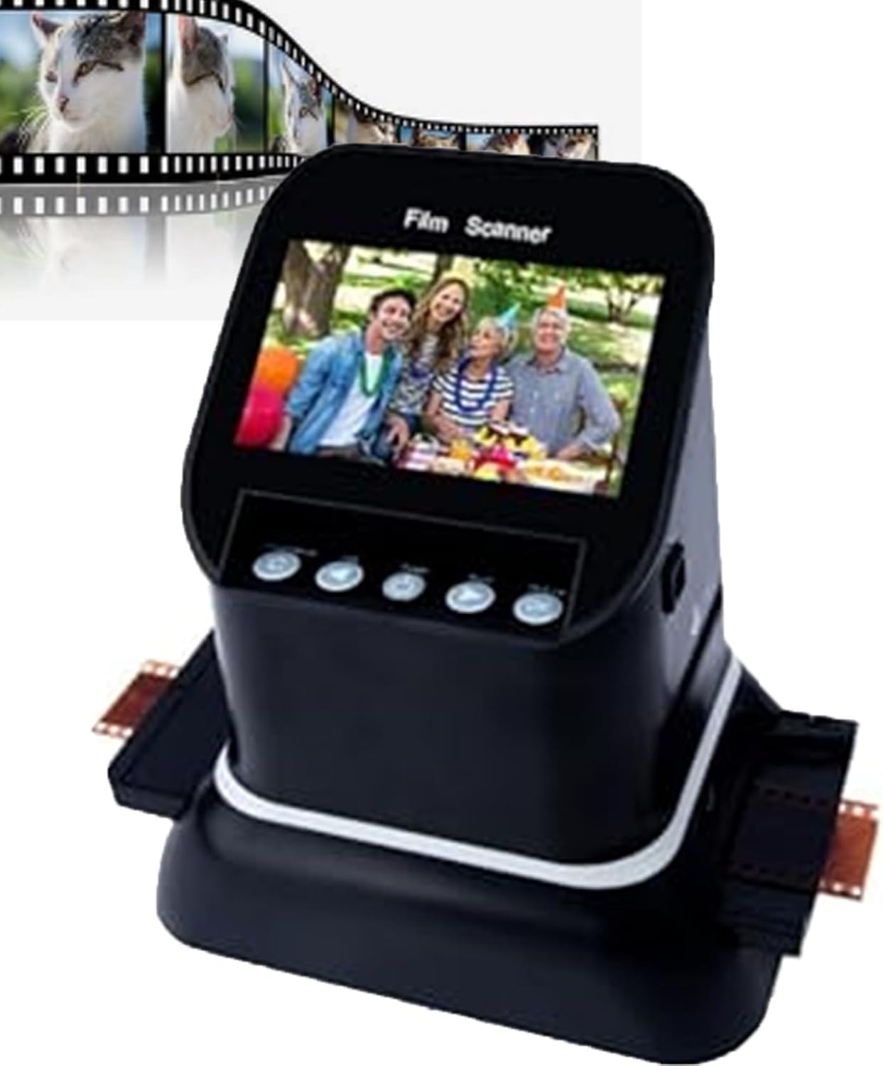 Film And Slide Scanner 1080p Digital Film Converter, Convert 35mm, 135,126,127 Negative & Slides To Digital Jpeg, Supports Image Preview, Playback, And Editing Functions