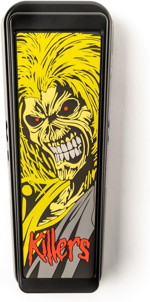 Dunlop IM95K Iron Maiden Killers Cry Baby Wah Pedal - Bundle with 3 MXR Patch Cables and Dunlop Custom Jazz III Guitar Picks
