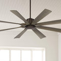 Possini Euro Design 60' Defender Industrial Rustic Indoor Outdoor Ceiling Fan with Remote Control Oil Rubbed Bronze Hand-Painted Weathered Oak Damp Rated for Patio Exterior Porch Gazebo Garage Barn