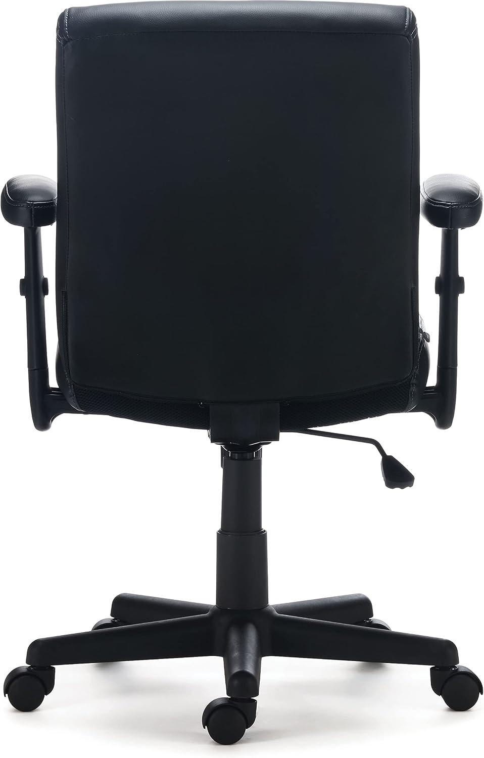 Staples Ergonomic Task Chair, Faux Leather, Ergonomic, Adjustable Height, Swivel, Black