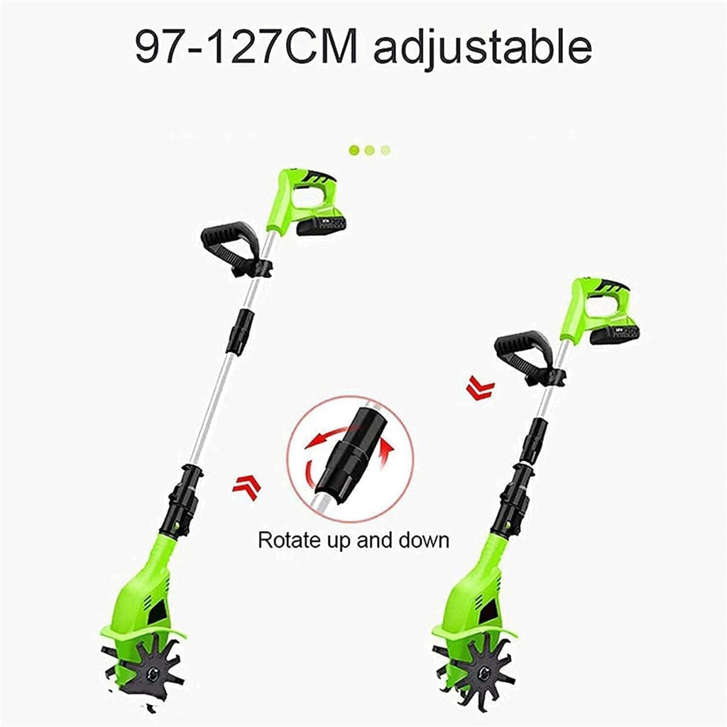 MekUk Garden Tiller & Cultivator Handheld Electric Rototiller，Gardening Tool for Vegetable Gardens，Portable Soil Tiller for Garden Care Compacted Soils and Lawn Yard