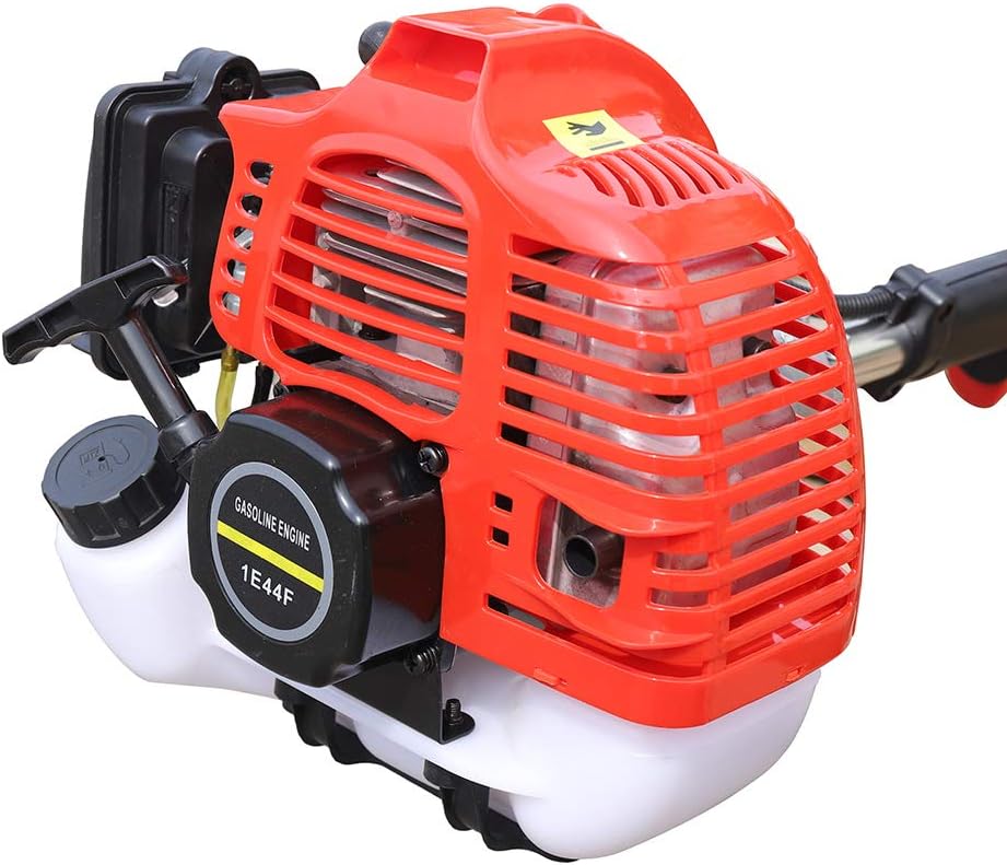 42.7cc 2-strokeHand-held Mini Tiller Cultivator 1.25KW Two-Stroke Gas-Powered Hand Push Tiller Cultivator for Cutting Grass, Wheat, Tea Tree