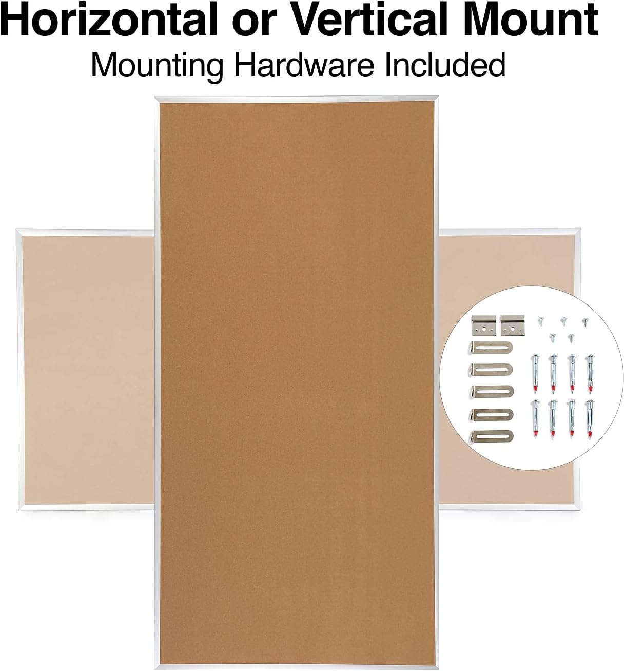 Staples Cork Bulletin Board, Aluminum Frame, 8'W x 4'H