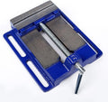Drill Press Vise Steel Bench Vise Wide Opening Firm Drill Press Clamp Portable Vice Bench Clamp Tool for Polishing Drilling Engraving(4inch-BLUE)