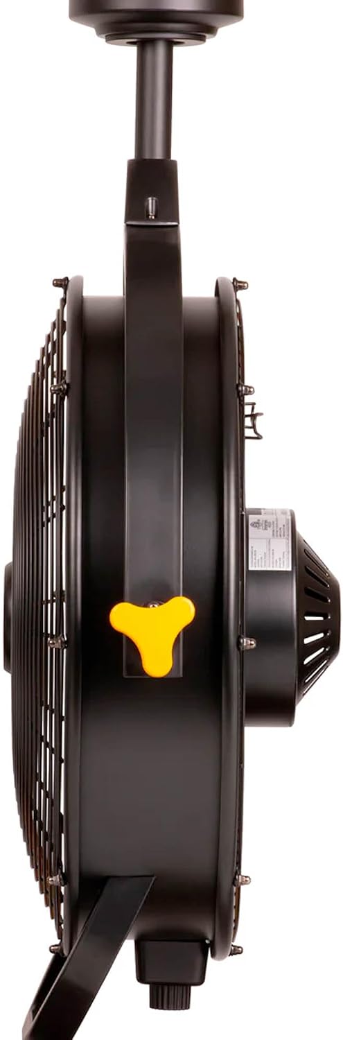 MULE 18 in. 3 Speed Ceiling Mounted Plug-In Cord Garage Fan with Remote - 52035-01 (Black & Yellow)
