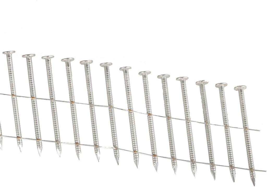 3600 Count 2in 15 Degree Coils 0.09in Ring Handle 304 Stainless Steel Wall Nail for Cement Board Siding