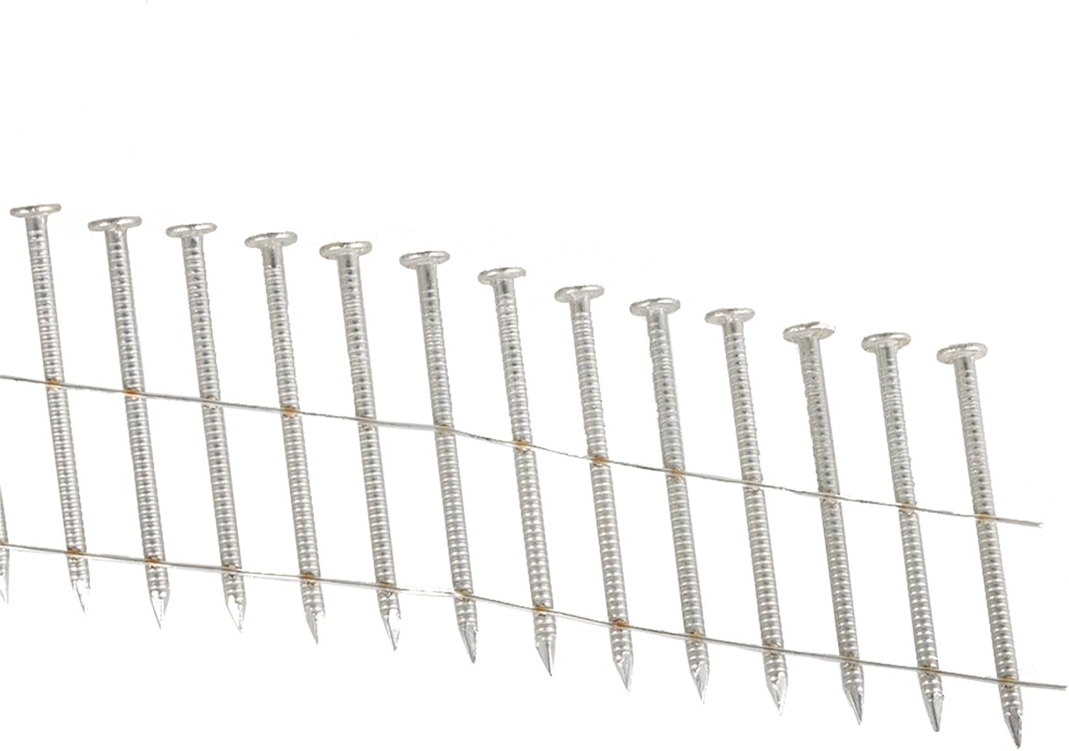 3600 Count 2in 15 Degree Coils 0.09in Ring Handle 304 Stainless Steel Wall Nail for Cement Board Siding