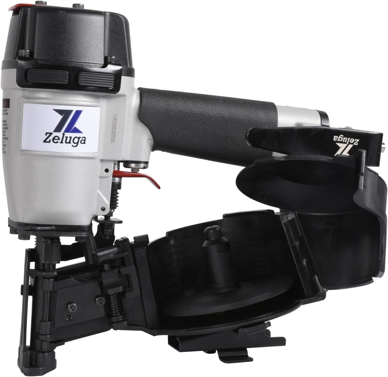 Zeluga 28-145 Pneumatic 15 Degree Coil Roofing Nailer with 120 PCS Load Capacity Coil Nailer Kit with Eye Protection and Repair Kit