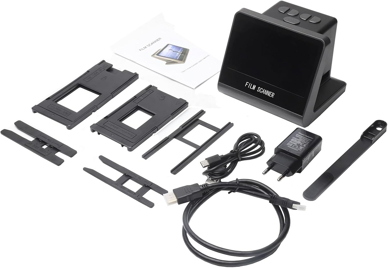 Asixxsix Film Slide Scanner, Convert 135 110 Film 126KPK Super8 Monochrome Slides to JPEG Digital Photos, Built in 16GB Memory 5 inch LCD Screen, Supports PC Compute TV for W7 8 10