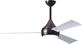Matthews DA-BB-WH Donaire Outdoor Wet/Salt Water Rated 52' Marine-Grade Coastal Ceiling Fan with LED Light & Remote, Brushed Bronze with Gloss White
