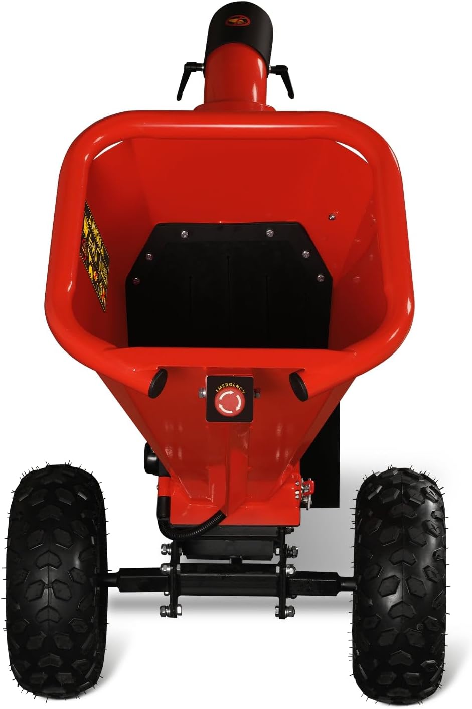 MechMaxx 4'' inch Honda 196cc 6.5HP Gasoline Engine Powered Towable Wood Chipper Shredder with Tow Bar, 4' Max Chipping Diameter Capacity, Emergency Stop Button, Model GS650