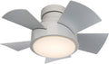 Modern Forms FH-W1802-26L-35-TT Vox - 5 Blade Flush Mount Ceiling Fan with Light Kit-11 Inches Tall and 26 Inches Wide, Finish Color: Titanium Silver, Color Temperature: 3500