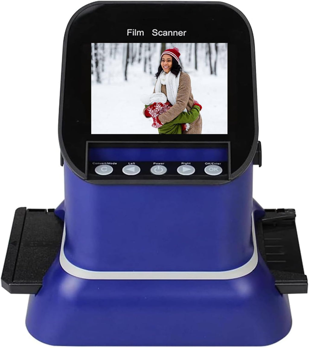 Digital Film Scanner, Negative Scanner, Digital Film Scanner with LCD Display, Compact Slide Scanner, Convert Negatives and Slides 35mm, 135, 126, 127 to Digital JPEG, Quick Scanning, You Can Now Sa