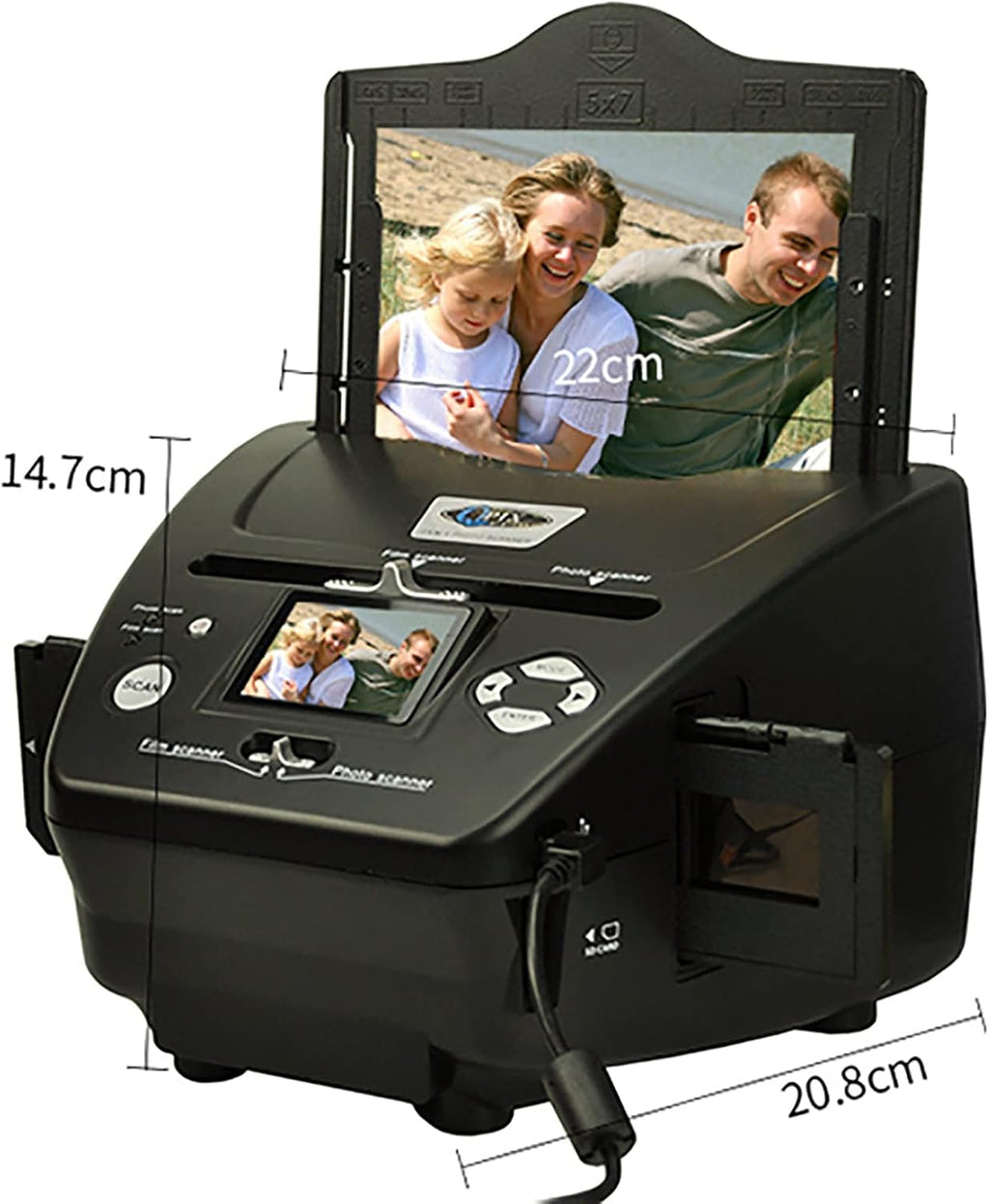 Slide Viewer/Negative Scanner, Film Slide Scanner, Works with Different Types of Film and Slides, Converts 35mm 135 110 126/Slides/Negatives to Digital JPG Photos