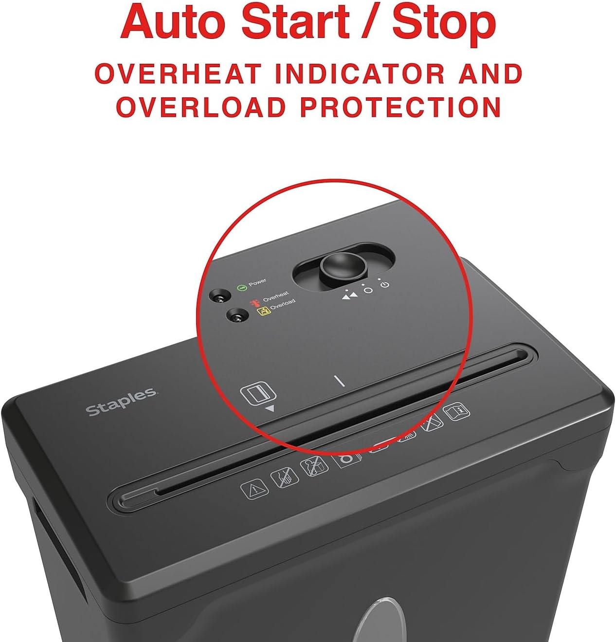 Staples 8-Sheet Cross-Cut Paper Shredder, Anti-Jam, Shreds Paper/Credit Cards/Staples, for Office & Home Use with 3.6 Gallon Bin, Black