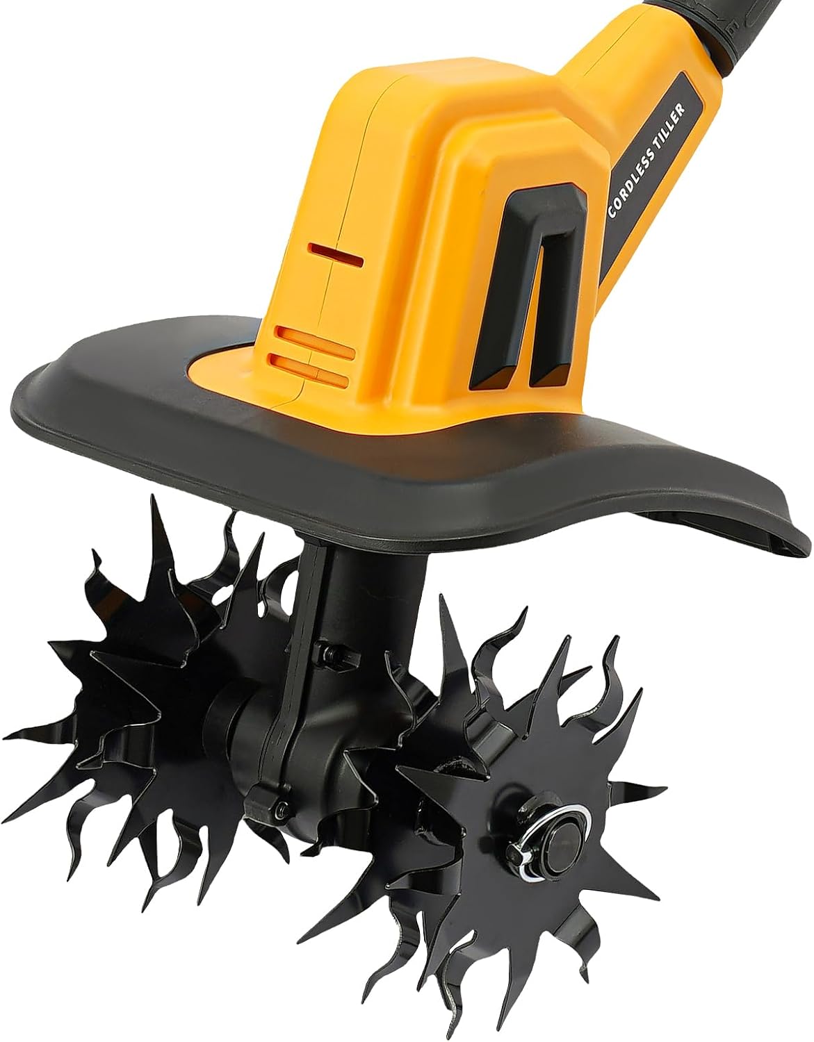 20V Cordless Tiller Cultivator, 270RPM Handheld Electric Tilling Machine, 8.66' Tilling Width, 6.3' Depth, Electric Garden Tiller with 2.0 AH Battery for Lawn/Gardening/Soil Cultivation