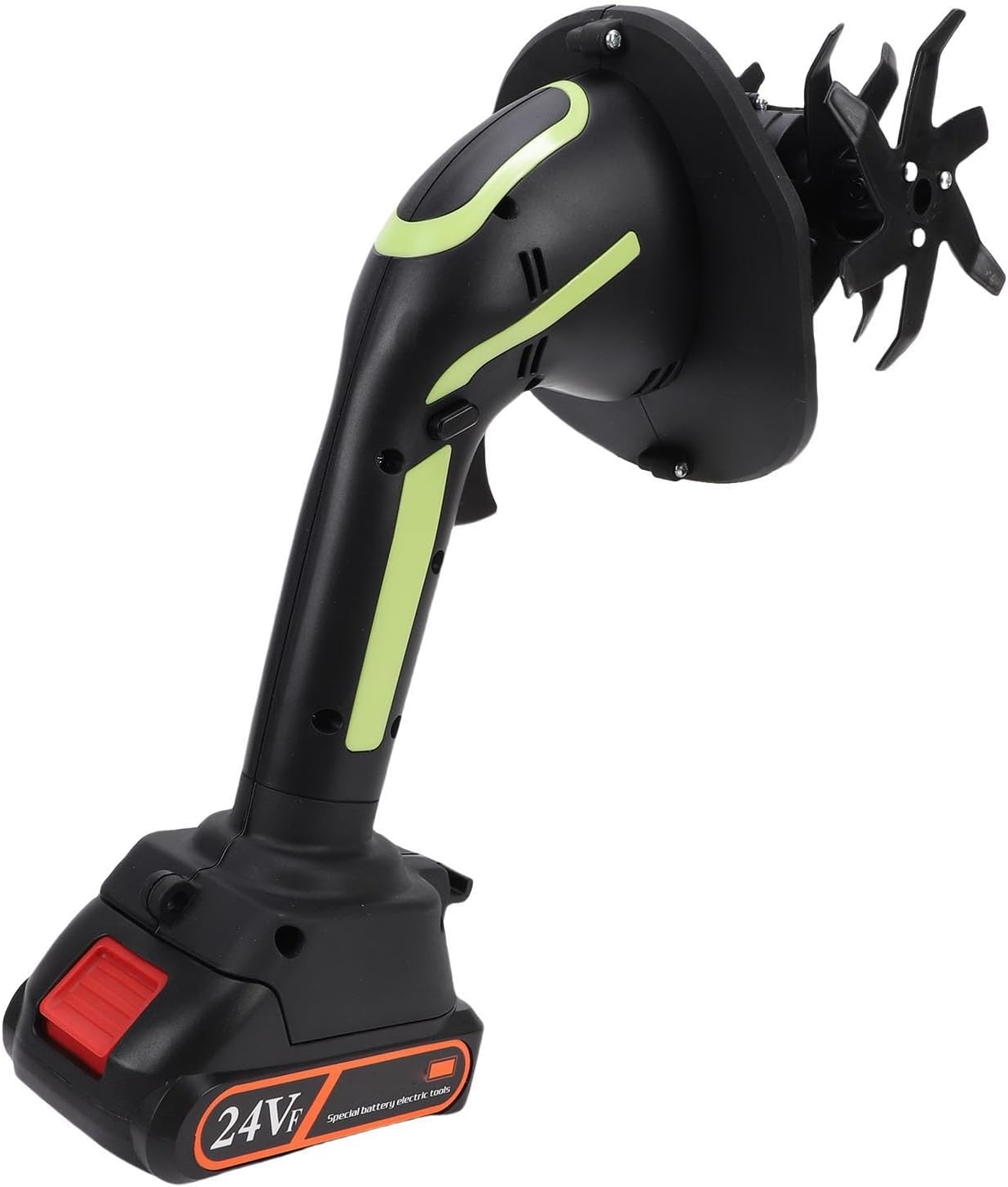 Buachois Cordless Tiller Cultivator Electric Garden Tiller, Battery Powered Rototiller with 10cm Tilling Width 10cm Depth 2x1500mAh Lithium Ion Batteries for Lawn Gardening Soil Cu