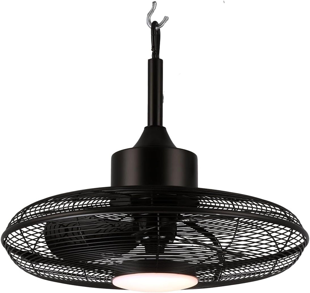 Wynwood QL11191BK 20-Inch Markham Wet Rated Ceiling Fan, Matte Black, Outdoor Ceiling Fan with 3-Way CCT LED Light, 3-Speed Remote Control, All-Weather ABS Blades