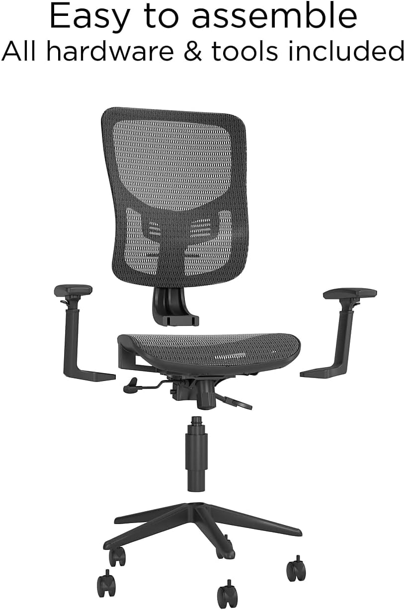 STAPLES Kroy Ergonomic Task Chair, Mesh, Ergonomic, Lumbar Support, Adjustable Height, Black
