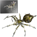 3D Metal Puzzle Spider Model Kit for Adults with Light, 602 PCS Mechanical Metal War Spider Steampunk Animal DIY Assembly Jigsaw Puzzle Model Desk Gifts for Adults