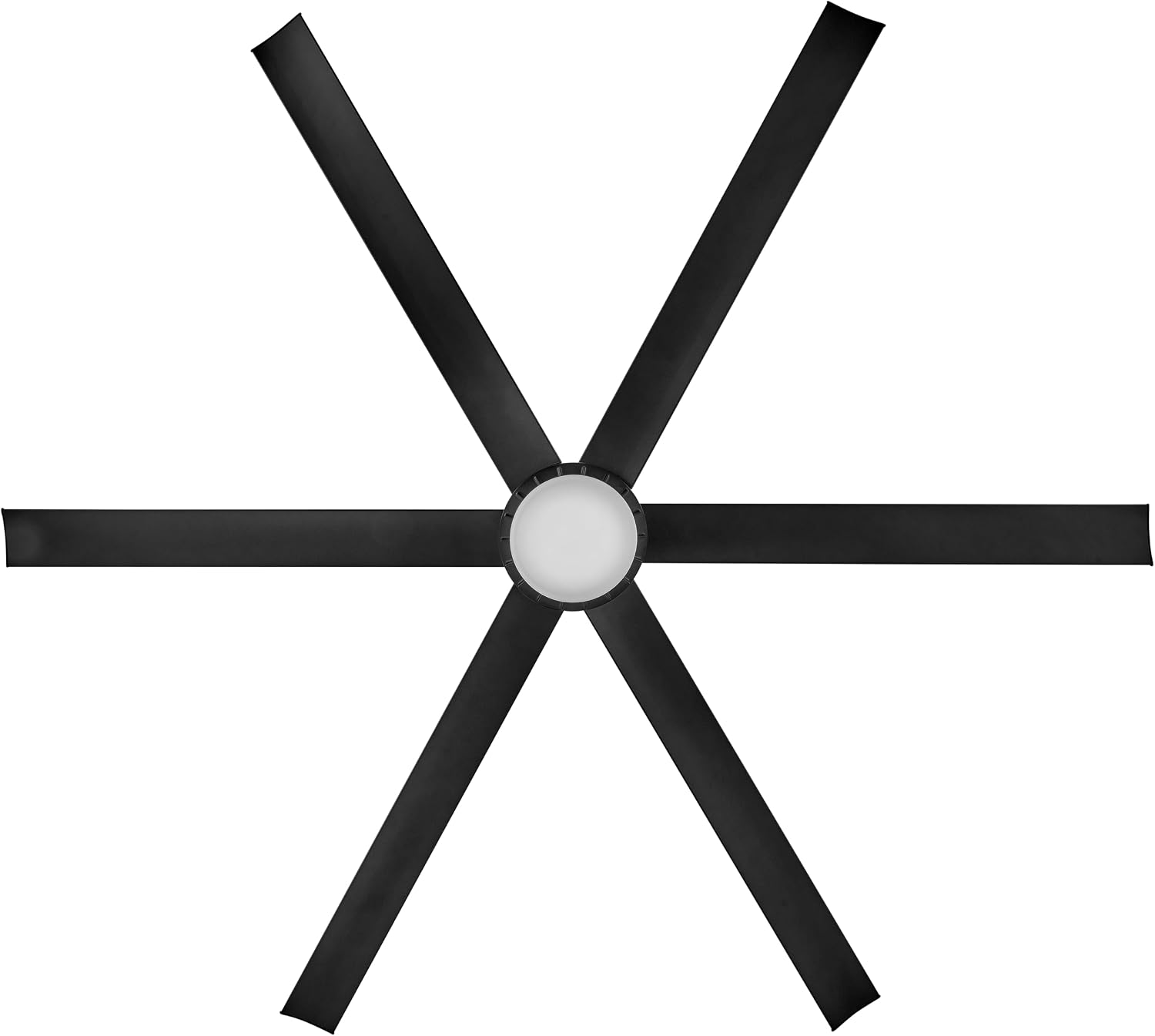Hinkley Draftsman 72' Indoor/Outdoor Smart Ceiling Fan with Light and Remote, Industrial Windmill Style with Alumninum Fan Blades, Integrated LED, Matte Black