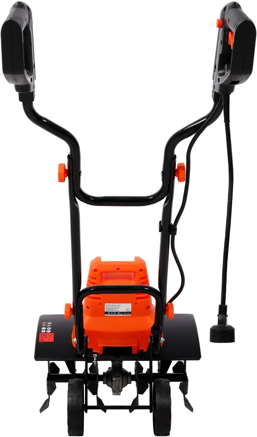 13.5AMP Electric Tiller with 24 Steel Tines, Adjustable Wheels, 18-Inch Width for Garden Lawn Yard