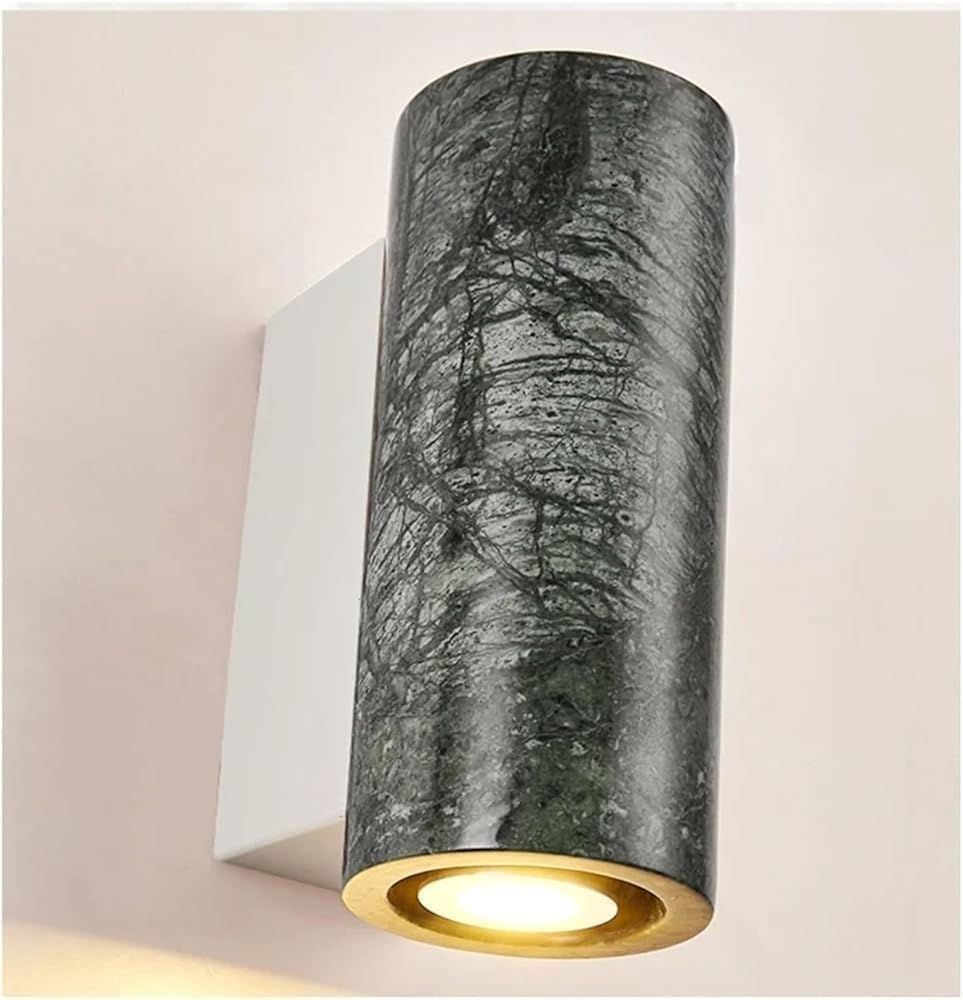 Nordic Minimalist Natural White Marble Modern Living Room Balcony Decoration Spotlight Landscape Corridor Warm Color Wall Lamp T-155(Green)